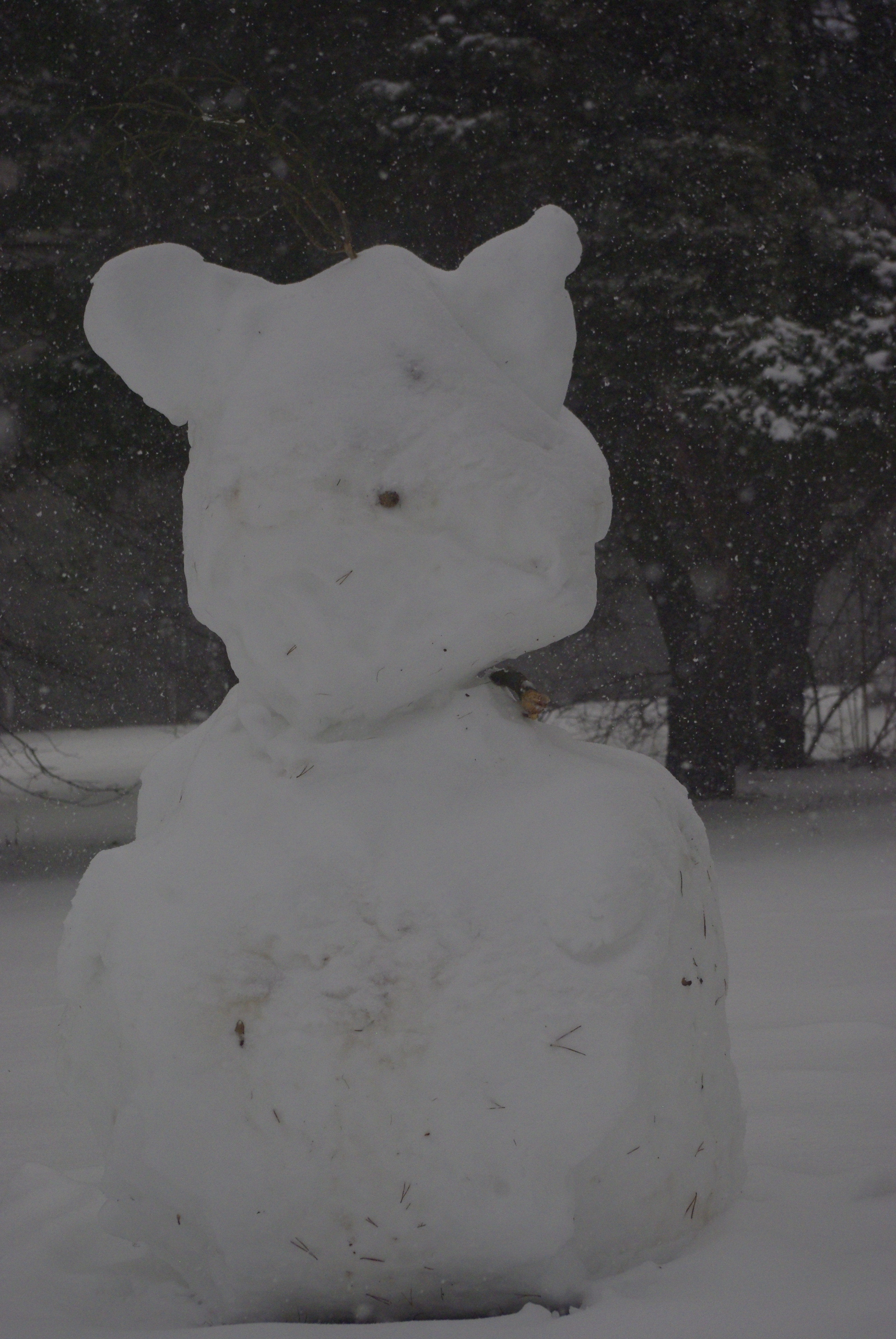 sculpture de la neige avec le Préclub 