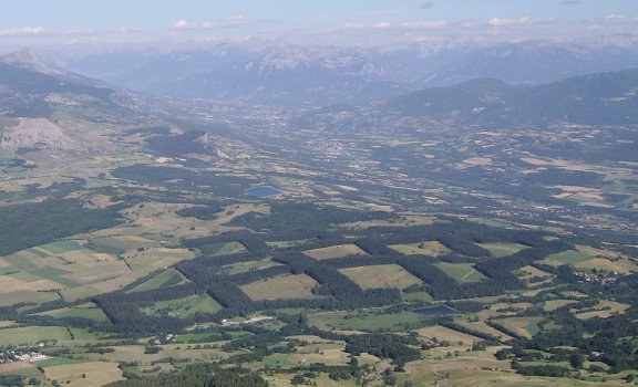 Vue aérienne de Gap Bayard à partir du Pic de Gleize